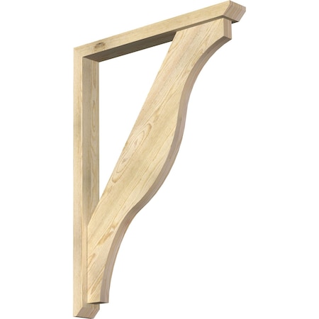 Funston Slat Rough Sawn Bracket W/ Offset Brace, Douglas Fir, 4W X 32D X 44H